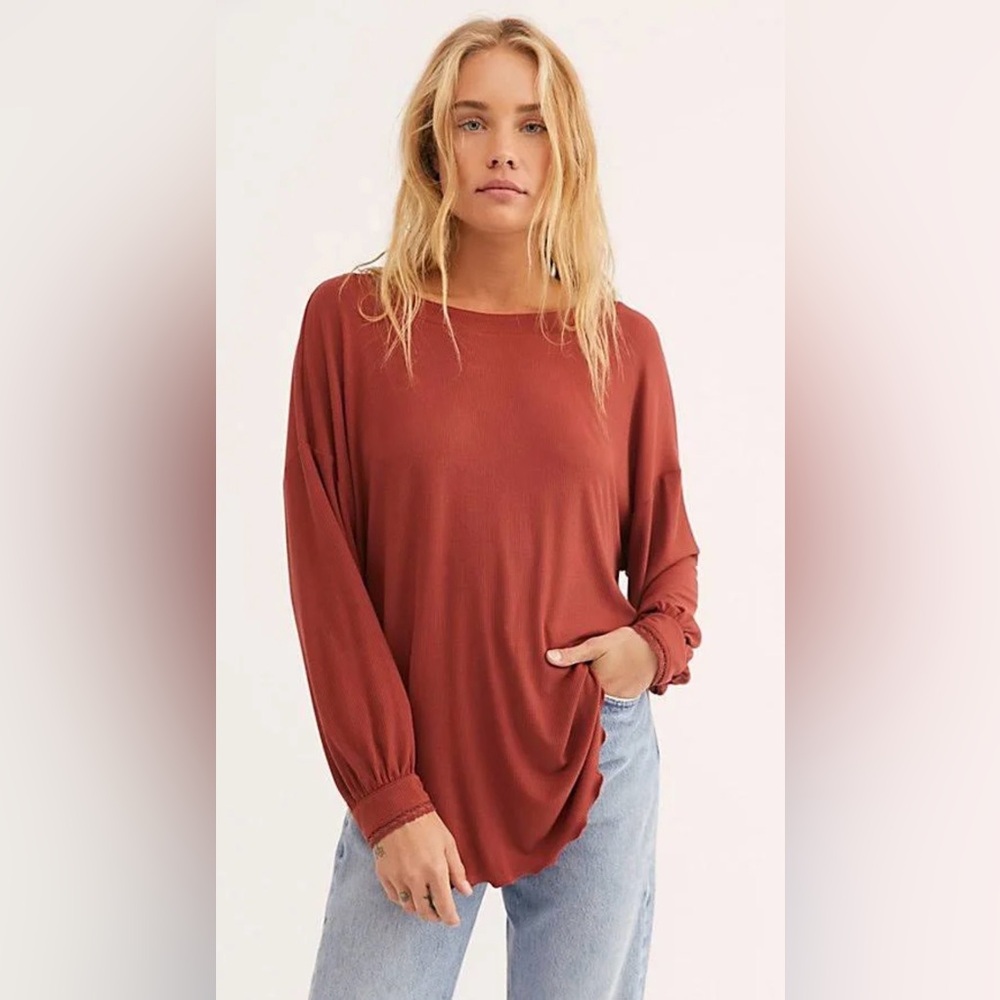 Free People Shimmy Shake Top in cowboy